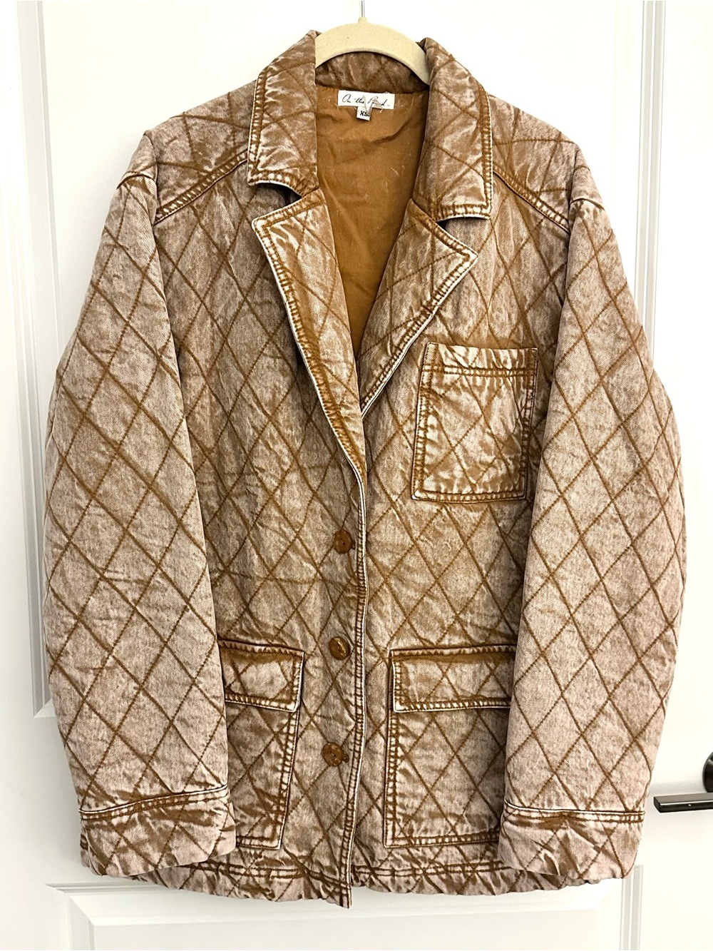 YFB On The Road Quilted Denim Jacket XS Butterscotch Walker Jacket Boho